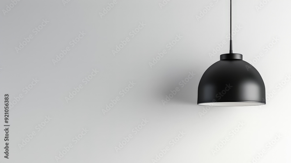 modern black pendant lamp on white background modern black pendant lamp on white background