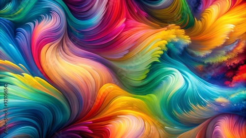 Abstract Symphony of Hues: A Vibrant Tapestry of Color Generative AI