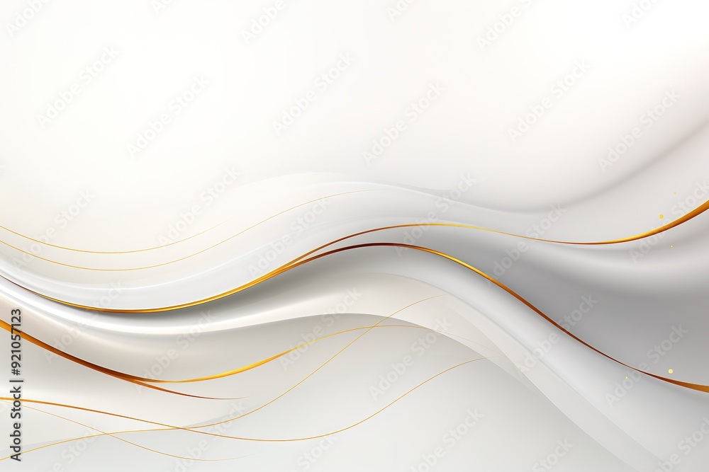Abstract background with white curves and golden lines. Abstract background with white curves and golden lines.