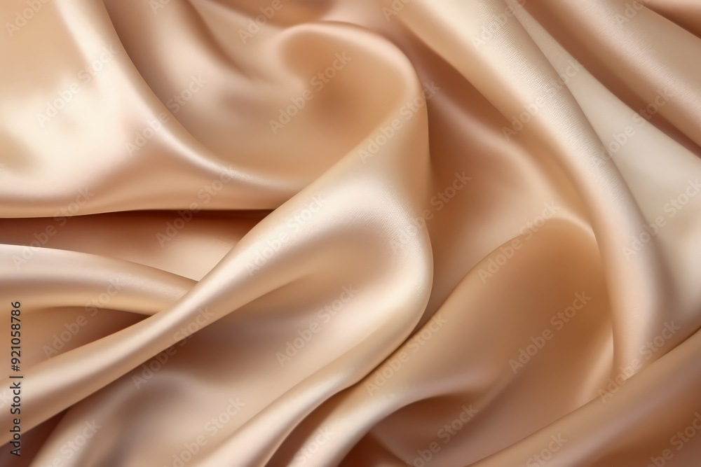 Obraz premium A piece of fabric with a light color and a smooth texture. The fabric is folded and has a pattern on it