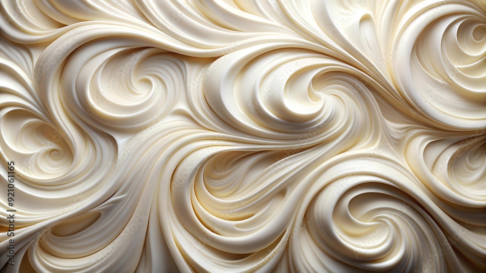 A Symphony of Creamy White Swirls Against a Charcoal Background AI Generated A Symphony of Creamy White Swirls Against a Charcoal Background AI Generated