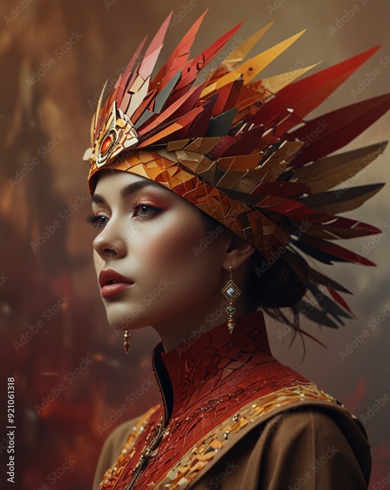 portrait of a woman
wearing a creative crown portrait of a woman
wearing a creative crown
