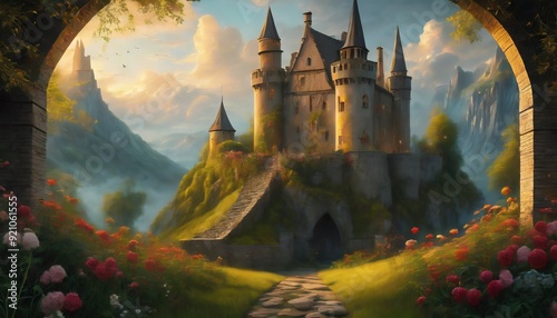 Wallpaper Mural fairy tale castle Torontodigital.ca