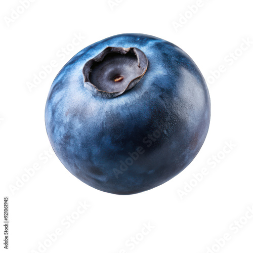 A falling of blueberries on transparent background