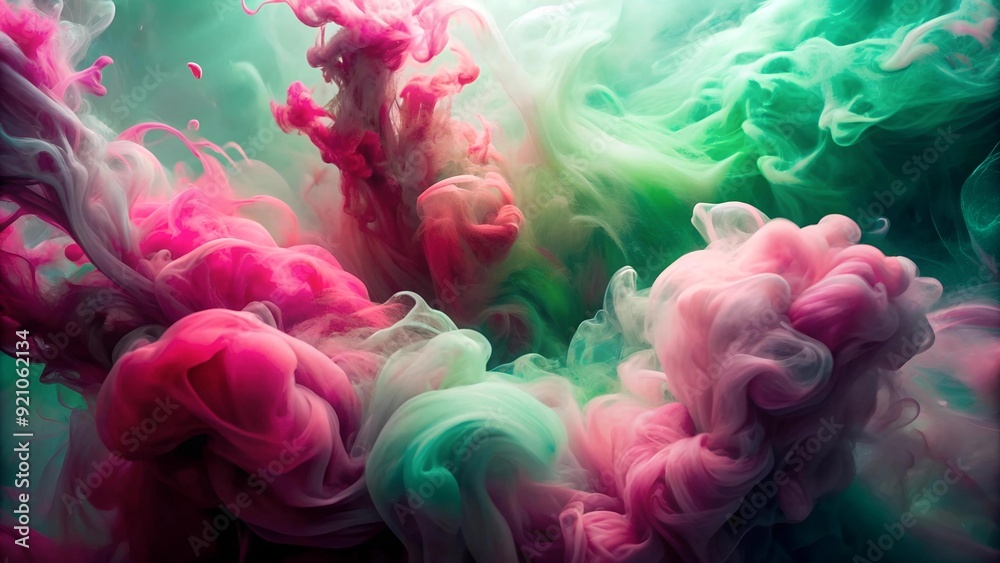 Fototapeta premium Ethereal Ink Blooms Generative AI