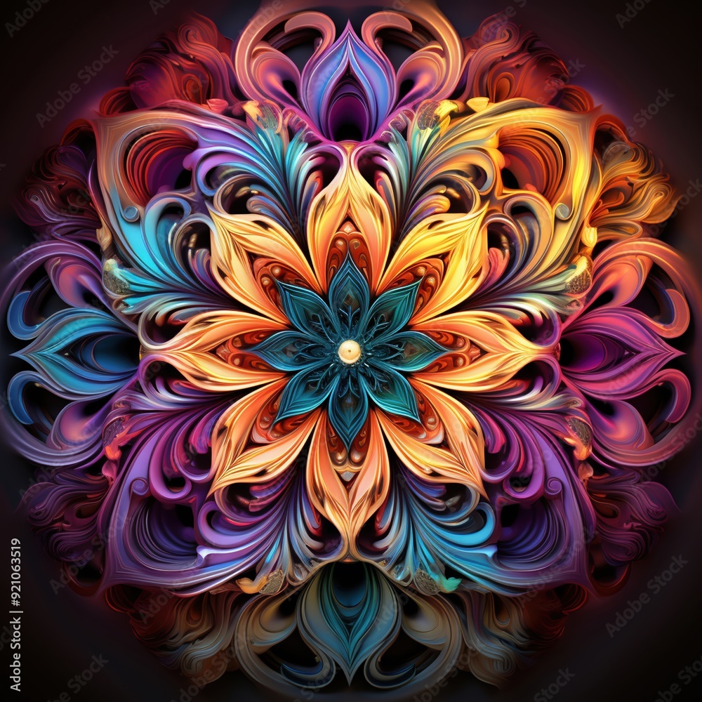 Abstract fractal background with ornament. Abstract fractal background with ornament.