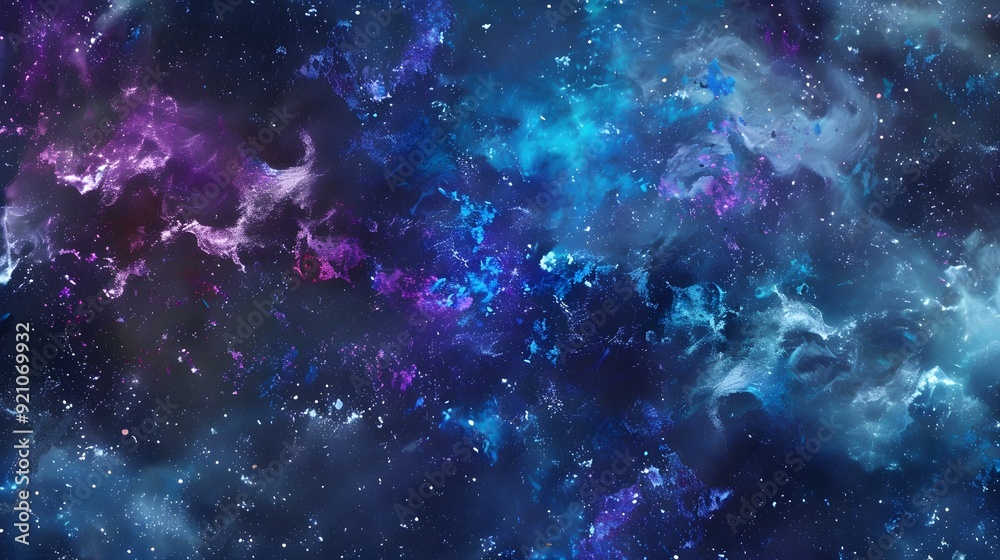 Fototapeta premium Abstract cosmic texture with vibrant blue and purple hues