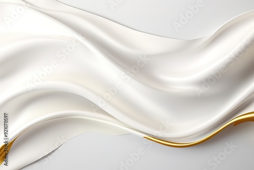 Wallpaper Mural Abstract white and gold background with a wavy design. Torontodigital.ca