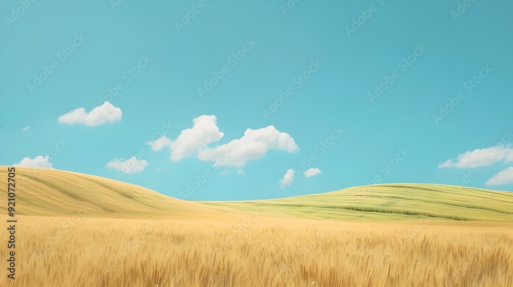 A hazy summer afternoon with golden fields stretching into the distance, bathed in warm sunlight. A hazy summer afternoon with golden fields stretching into the distance, bathed in warm sunlight.