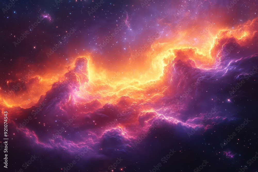 cosmic nebula swirling with vibrant reds oranges and violets star clusters twinkling ethereal dust clouds deep space exploration theme cosmic nebula swirling with vibrant reds oranges and violets star clusters twinkling ethereal dust clouds deep space exploration theme