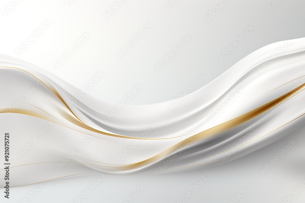 Abstract white and gold background with elegant wavy lines. Abstract white and gold background with elegant wavy lines.