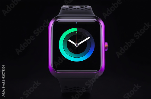 Modern smartwatch on a black background
