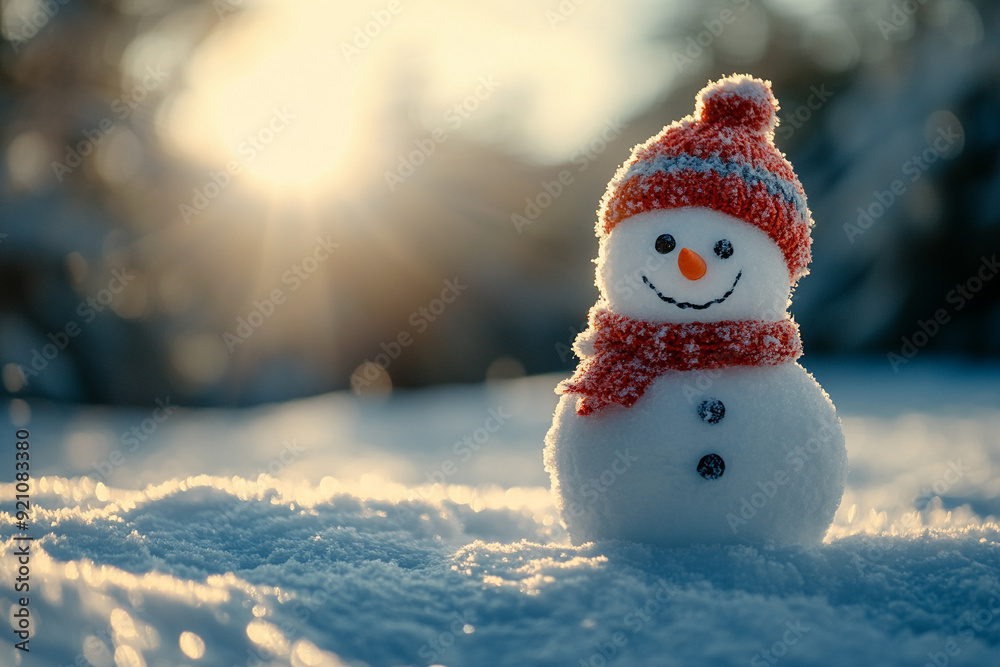 Obraz premium snowman on the snow