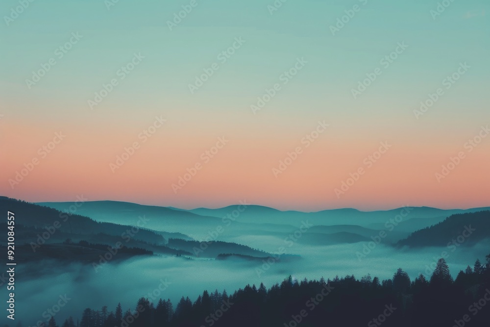 A subtle gradient that fades into the horizon, AI generated