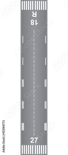 Airplane landing runaway. vector illustration