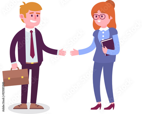 modern office people composition with transparent background