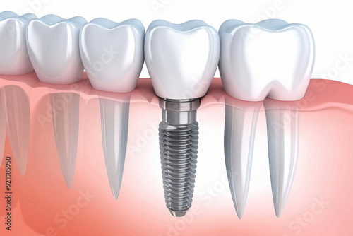 Dental implant prosthesis in realistic jaw model for anatomical study