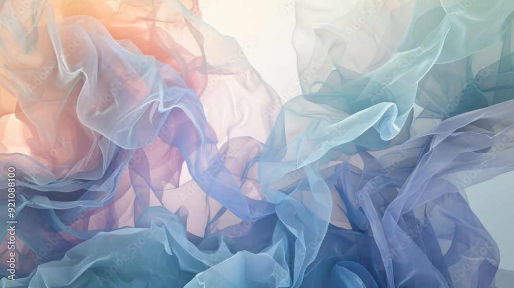 Abstract Flowing Fabrics in Soft Pastel Colors Abstract Flowing Fabrics in Soft Pastel Colors