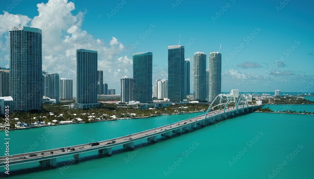 Naklejka premium Urban Cityscape Background With Modern Skyline in Metropolitan Environment 18