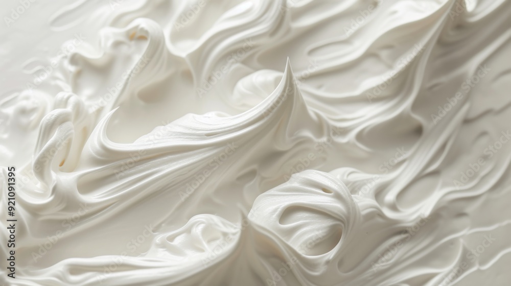 Pure white cream texture, with soft Pure white cream texture, with soft