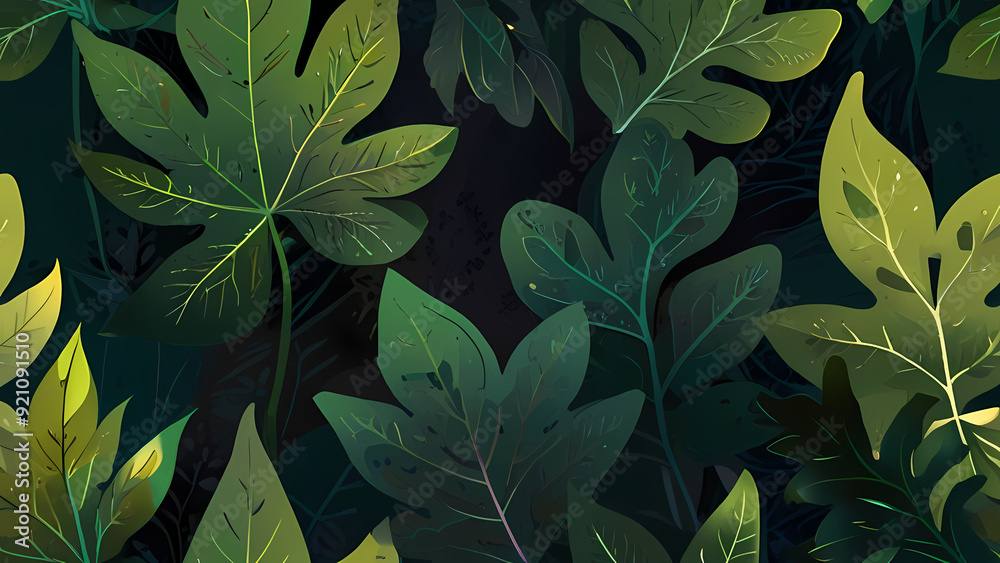 Nature abstract background with a focus on the transformation of light into energy through chlorophyll Nature abstract background with a focus on the transformation of light into energy through chlorophyll