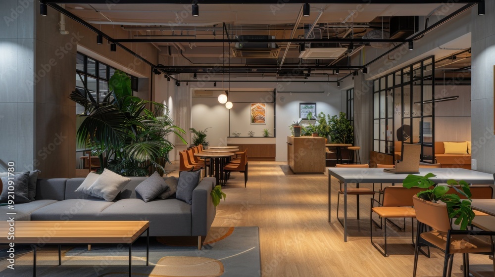 Modern Collaborative Office Spaces with Cozy Seating Areas Modern Collaborative Office Spaces with Cozy Seating Areas
