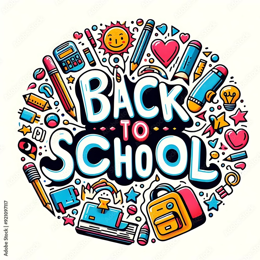 Fototapeta premium Back to school background design -poster, Vector illustration, image, background-back to school