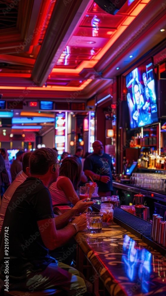 Naklejka premium Nightlife in the Casino Bar
