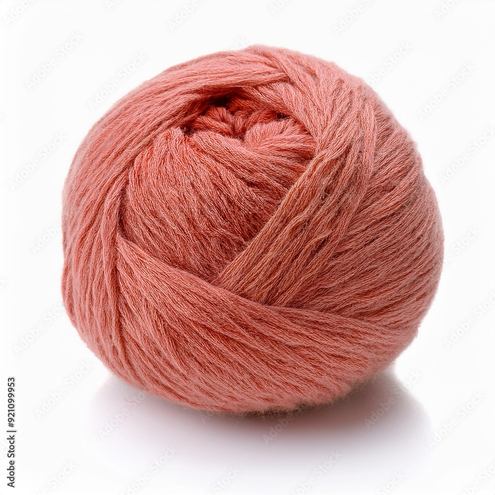 Ball of red wool, isolated on white background Ball of red wool, isolated on white background