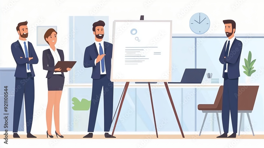 Fototapeta premium Business Presentation in Modern Office