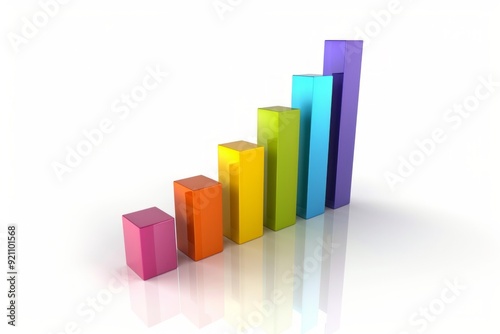 3D, bar graph, white background Free Download 3D, bar graph, white background - GFXLoad