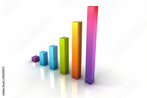 3D, bar graph, white background Free Download 3D, bar graph, white background - GFXLoad