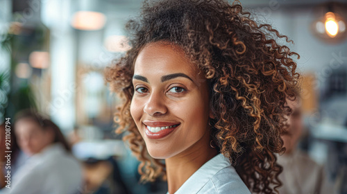 Confident Businesswoman Leading Engaging Meeting with Colleagues in Collaborative Workspace