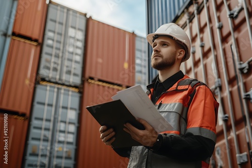 A freight forwarder at a customs checkpoint.