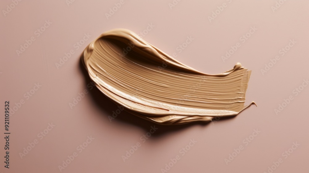 Light beige foundation liquid on a clean background Light beige foundation liquid on a clean background
