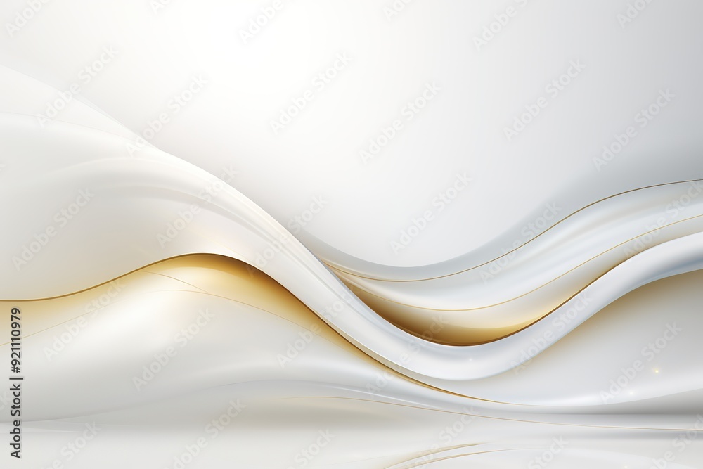 Abstract white and gold wave background. Abstract white and gold wave background.