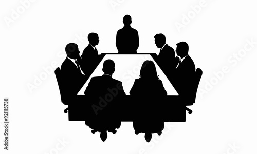 Group of business meting people
