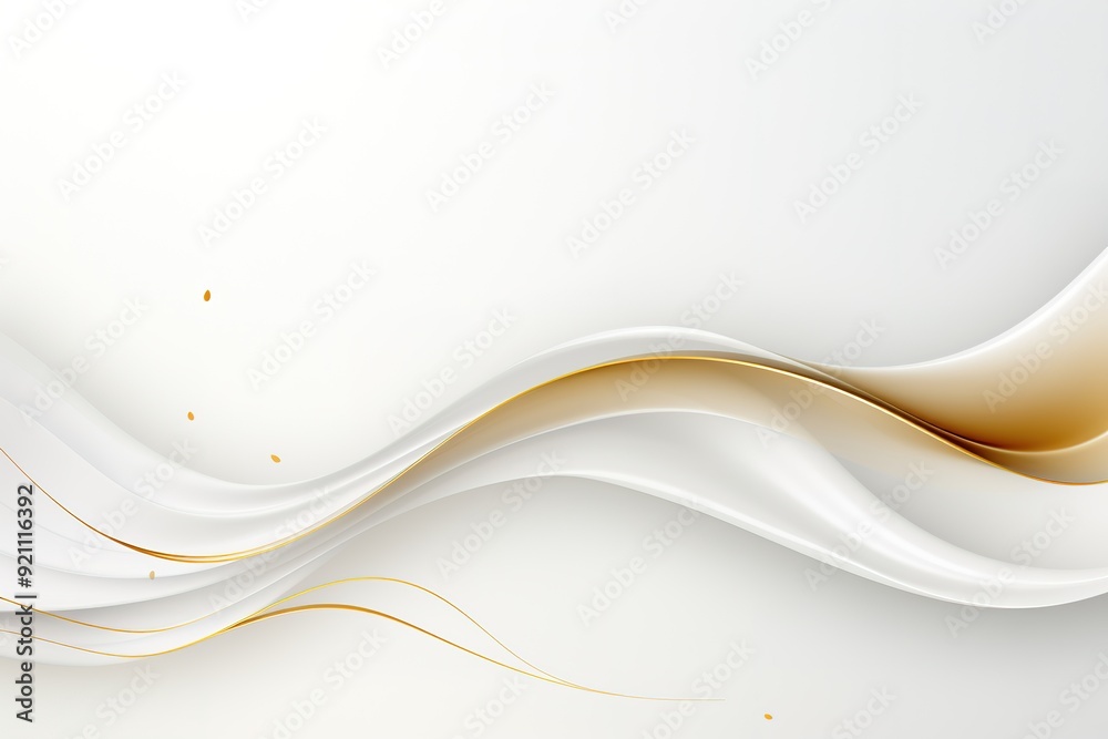 Abstract white and gold wave background. Abstract white and gold wave background.