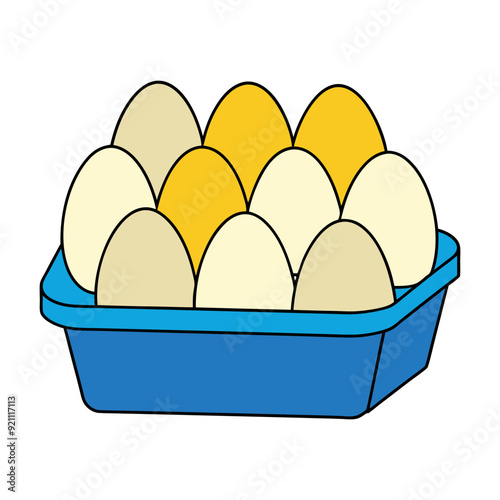 Muddy creek acres small eggs clipart illustration