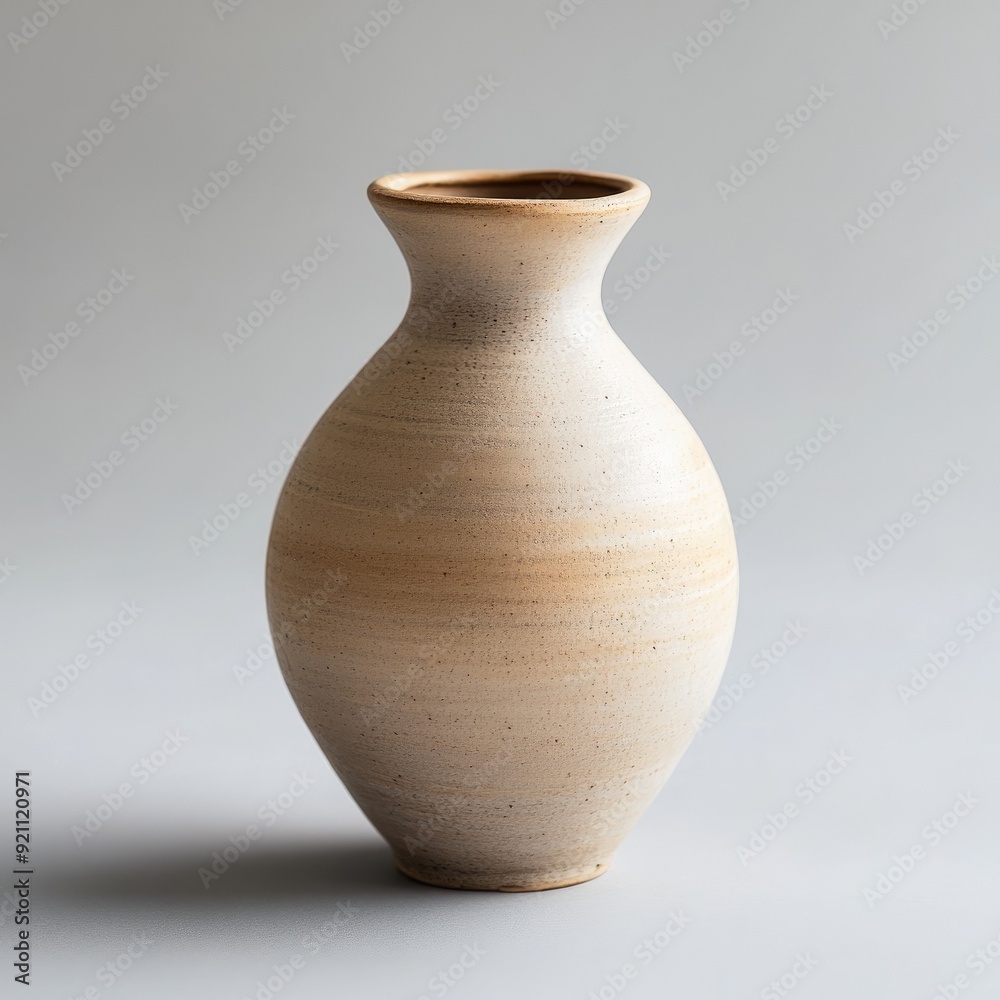 A simple and elegant ceramic vase showcasing natural textures and a minimalist design, perfect for modern decor and floral arrangements.