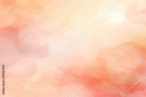 Peach light watercolor abstract background 