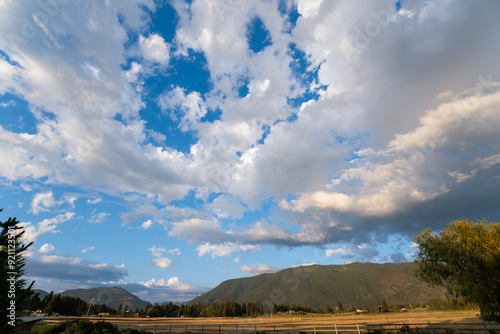 big blue sky and clouds