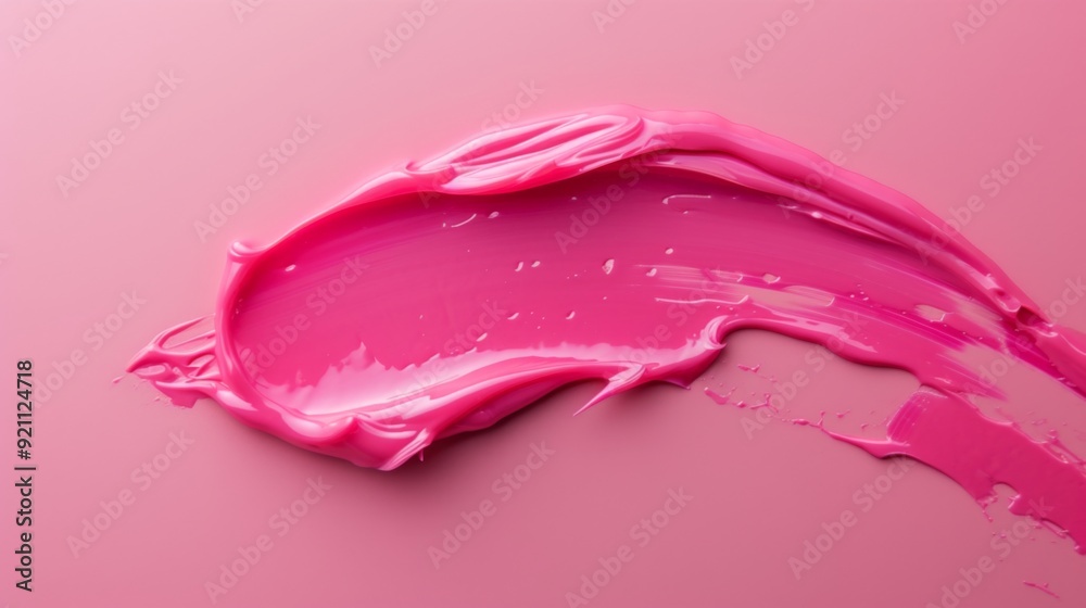 Bright pink lip gloss smear on a clean background Bright pink lip gloss smear on a clean background