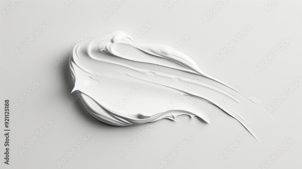 White cosmetic cream on a clean background White cosmetic cream on a clean background
