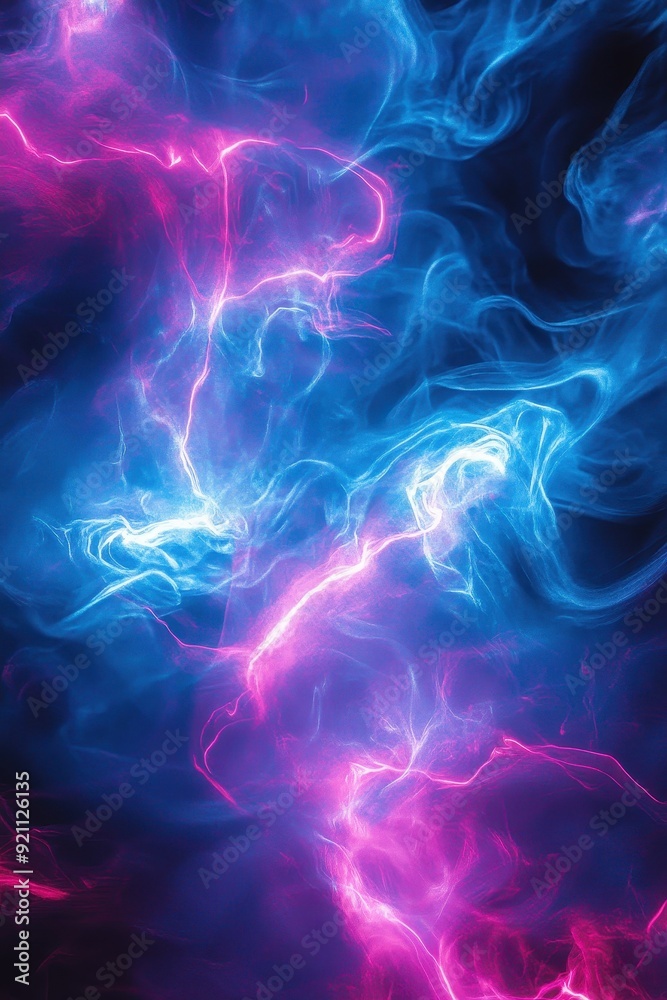 Abstract Neon Lights and Smoke Abstract Neon Lights and Smoke