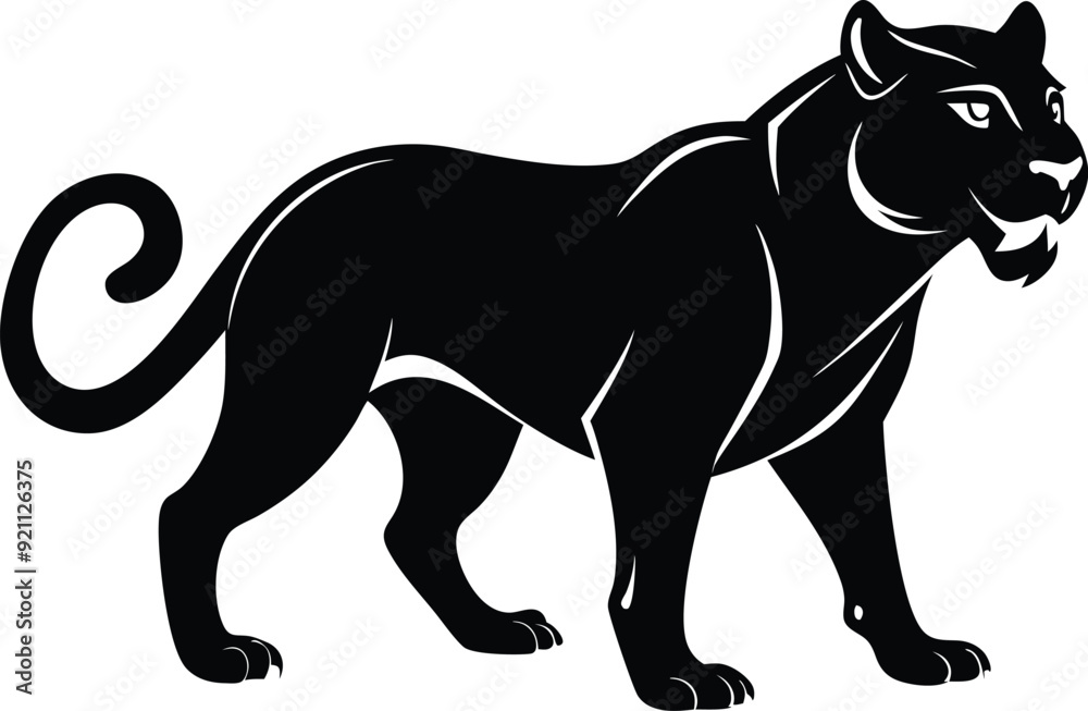 Obraz premium panther silhouette vector