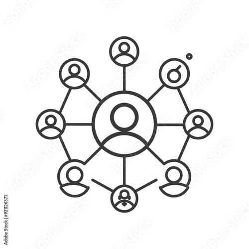 Network of Connected People Icon