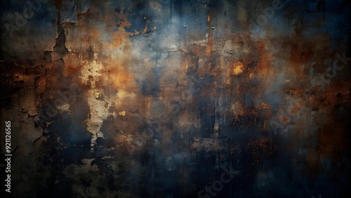 Grunge rusty metal wall, textured and weathered industrial background with copy space