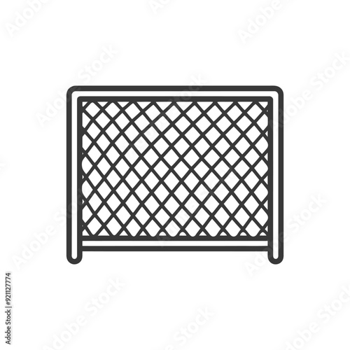 Outline Icon of a Soccer Goal with a Net