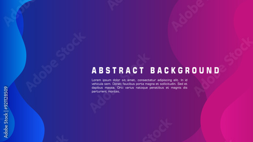 Modern abstract background. Creative geometric background. Curvy and wavy design. Wave background design. Blue and pink gradient background.
